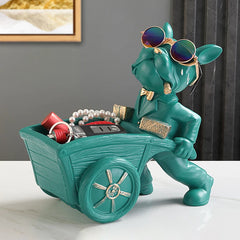 Dog Statue Storage Box, Animal Ornament, Resin Art Sculpture, Home Decoration, Study Ornament