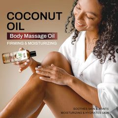 Huile de coco pour massage corporel, huile essentielle riche en extrait d'huile de noix de coco, peut être utilisée pour le massage corporel, parfum durable