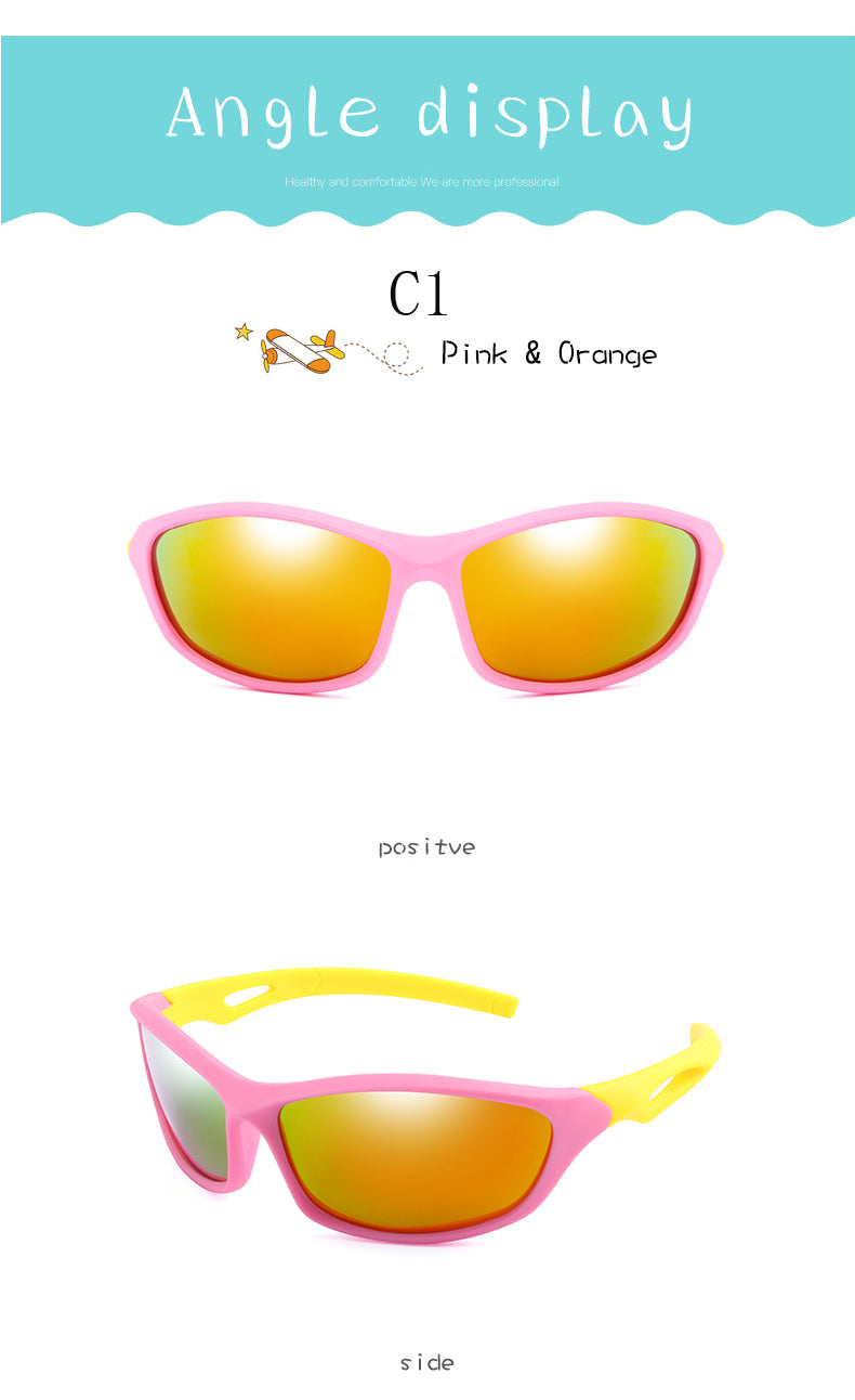 Enfants garçon sport lunettes de soleil TR90 Cool lunettes de soleil lunettes extérieures Protection UV lunettes équilibre voiture glisser nuances enfants lunettes