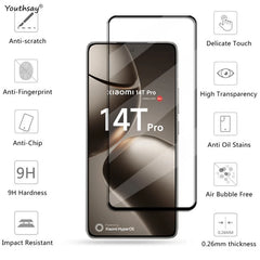 4-pack tempered glass screen protector for Xiaomi 14T Pro, HD screen protector for Xiaomi 14T, protective phone film for Xiaomi 14T
