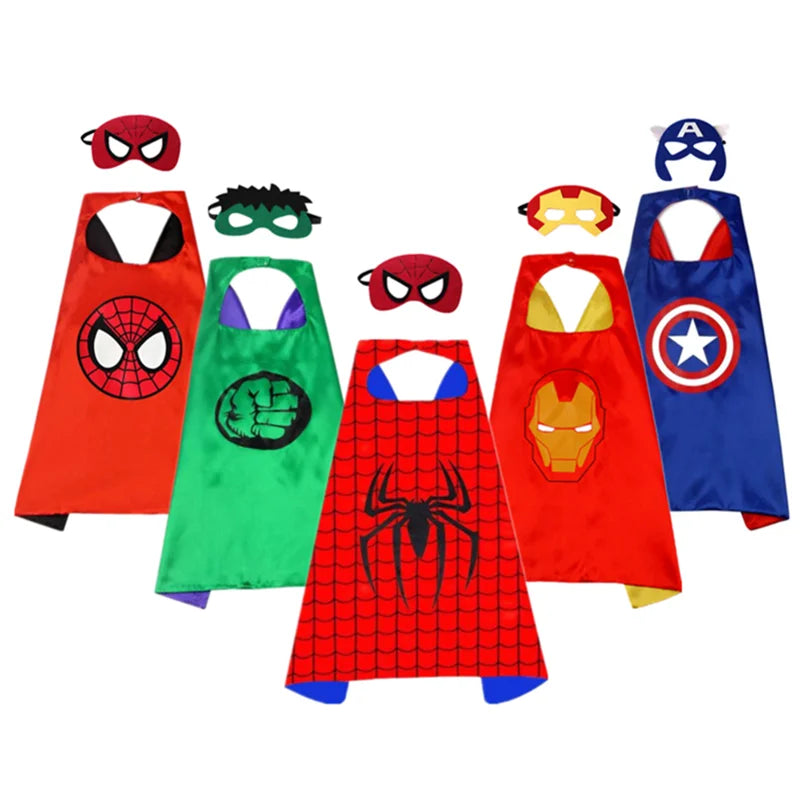 Capes de super-héros pour enfants de 3 à 10 ans, cadeaux pour garçons, Costumes habillés de dessin animé, fournitures de fête, cadeaux de pâques