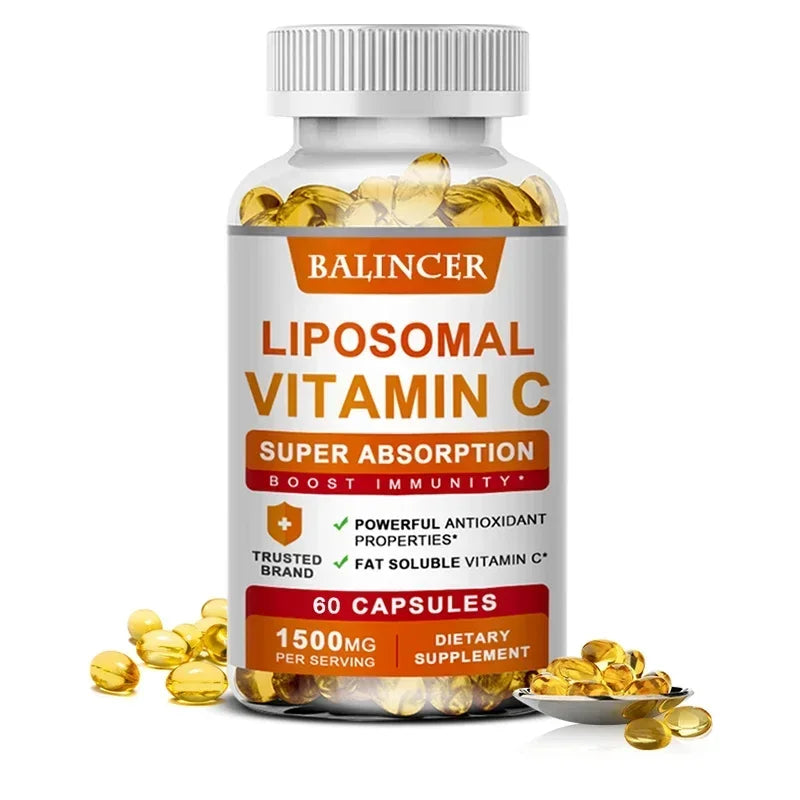 Supplément liposomal à la vitamine C – Vitamine C facilement absorbante et soluble dans les graisses, antioxydant, soutient le système immunitaire, favorise la santé de la peau