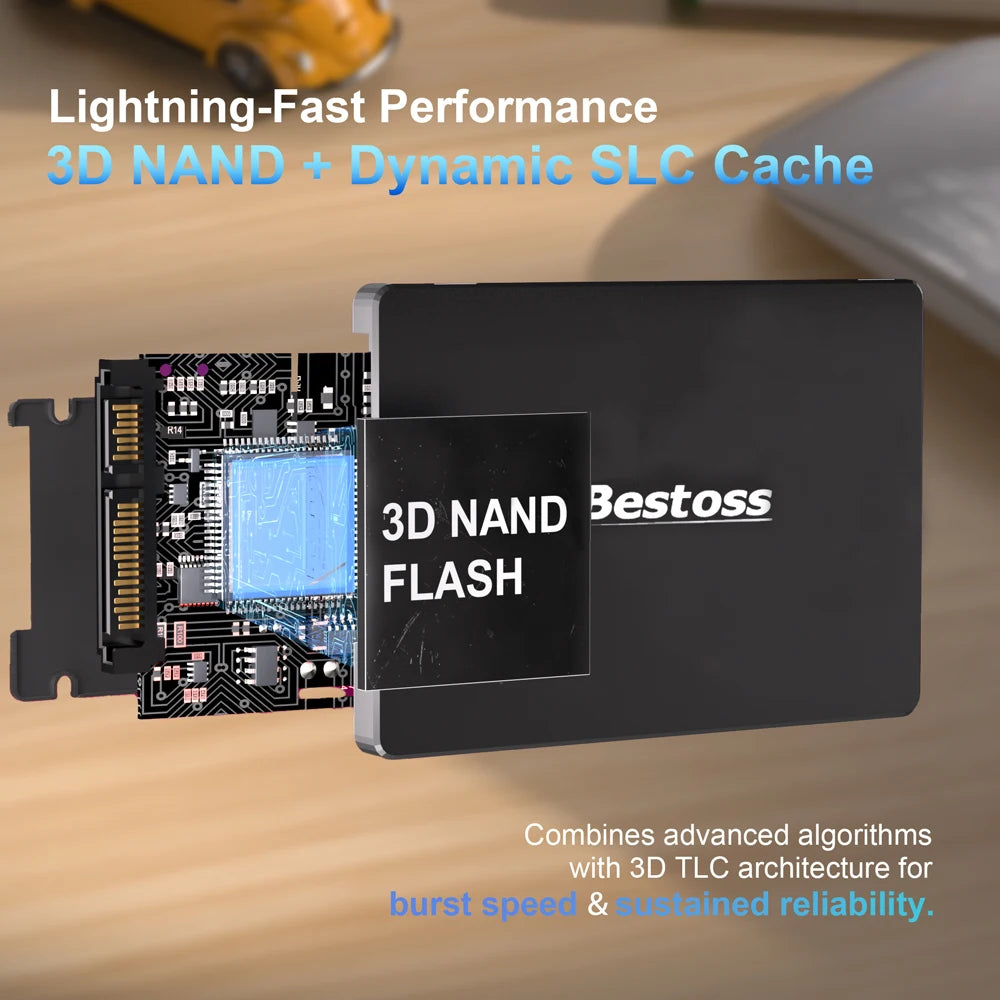 2.5" SATA3 SSD Hard Drive 120GB 240GB 1TB 512GB 128GB 256GB 2TB 4TB Internal Solid State Drive for Laptop Bestoss
