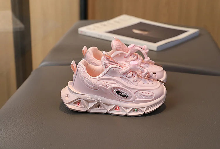 Chaussures pour bébés, baskets lumineuses et maladroites pour garçons et filles, petites et moyennes tailles, à semelles souples, nouvelle collection printemps-automne 2023