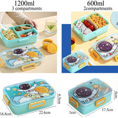 Boîte à déjeuner mignonne pour enfants, filles et garçons, avec compartiments, boîte à déjeuner Bento, étanche, boîtes à collations alimentaires pour enfants, nouveau 2025