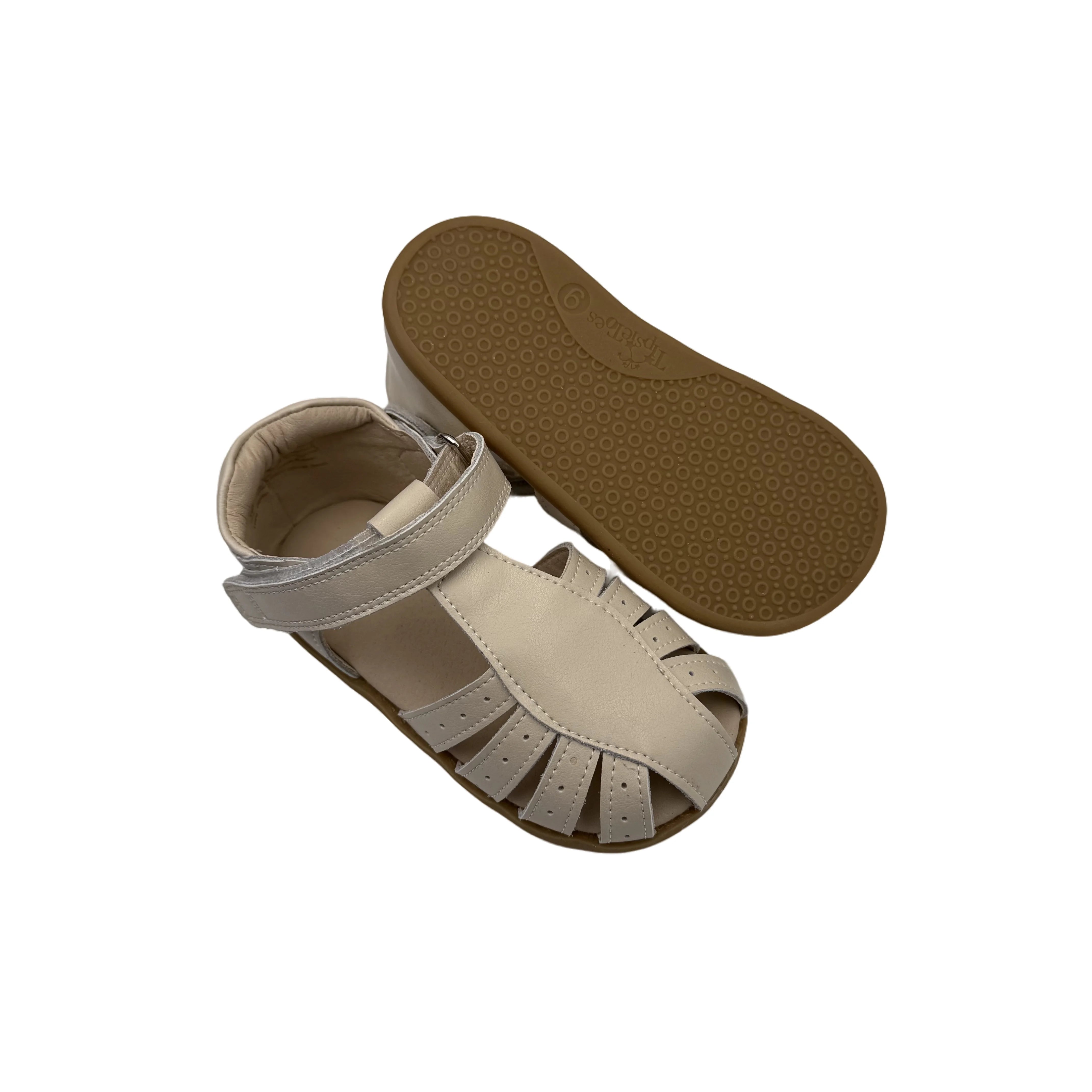 Tipsietoes Enfants filles pieds nus sandales d'été talon bas en cuir véritable Enfants Fille robe de soirée chaussures Enfant en bas âge Enfants