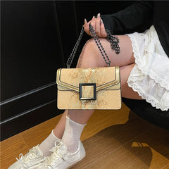 Sac à bandoulière simple pour femmes, style coréen, à la mode, design de niche décontracté, chaîne polyvalente, exquis, style occidental
