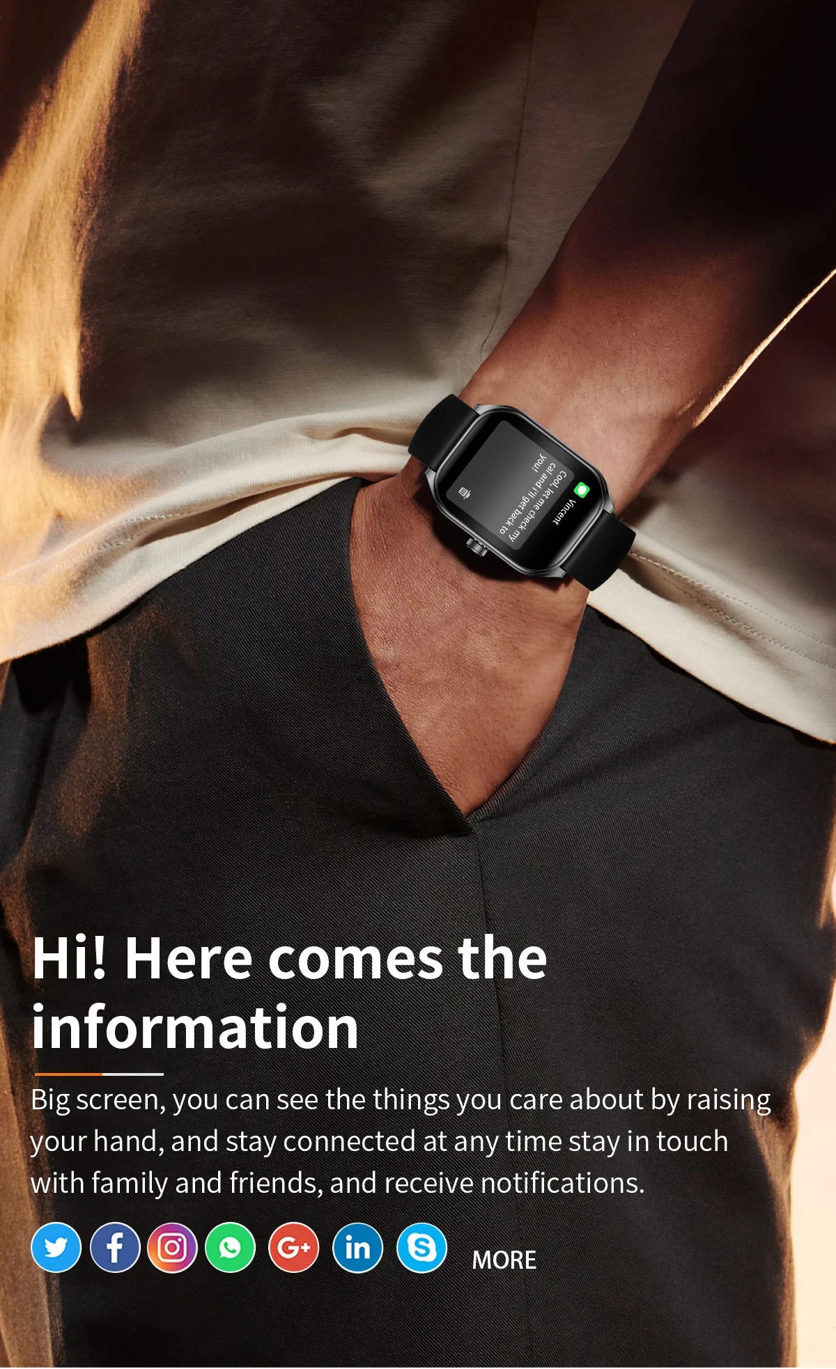 Montre intelligente 2.01 ''AMOLED écran incurvé IP68 étanche Bluetooth 5.3 appel AI Vioce Assistant Fitness Smartwatch pour hommes