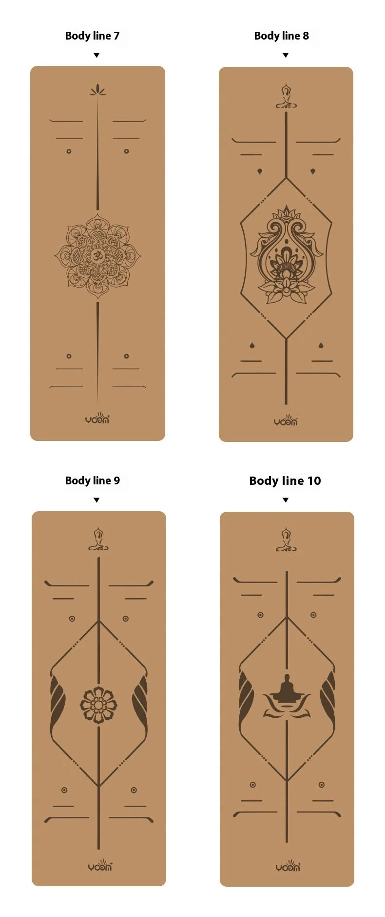 2025 Nouveau tapis de yoga de luxe en liège et caoutchouc naturel avec lignes d'alignement gravées au laser - Absorption des chocs, antidérapant, réduction du bruit
