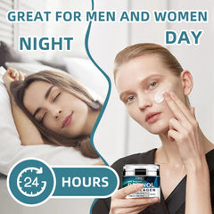 Crème à l'acide hyaluronique au collagène rétinol, crème pour le visage au rétinol et au collagène,