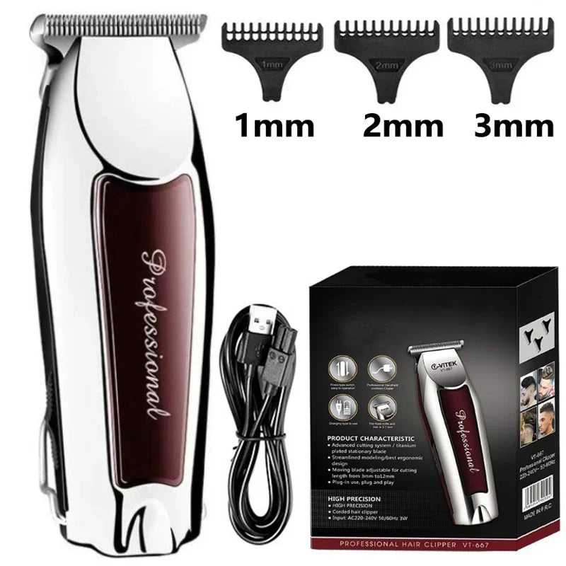 Tondeuse à cheveux tondeuse sans fil Rechargeable pour hommes toilettage professionnel électrique barbe Machine de coupe de cheveux bord tondeuse à cheveux