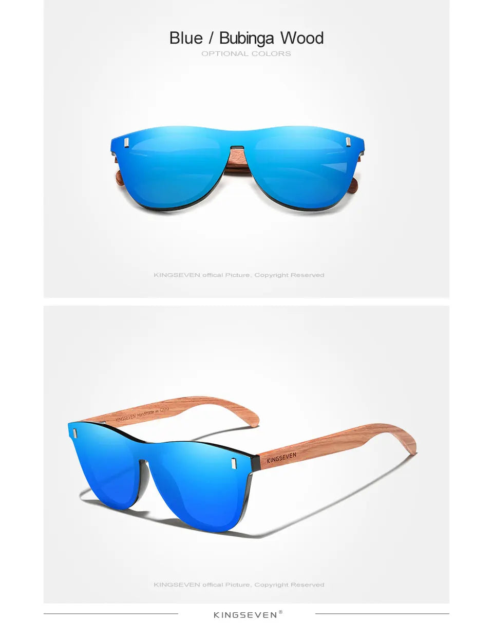 KINGSEVEN hommes lunettes de soleil en bois femmes polarisées rétro lunettes de soleil bois Oculos de sol
