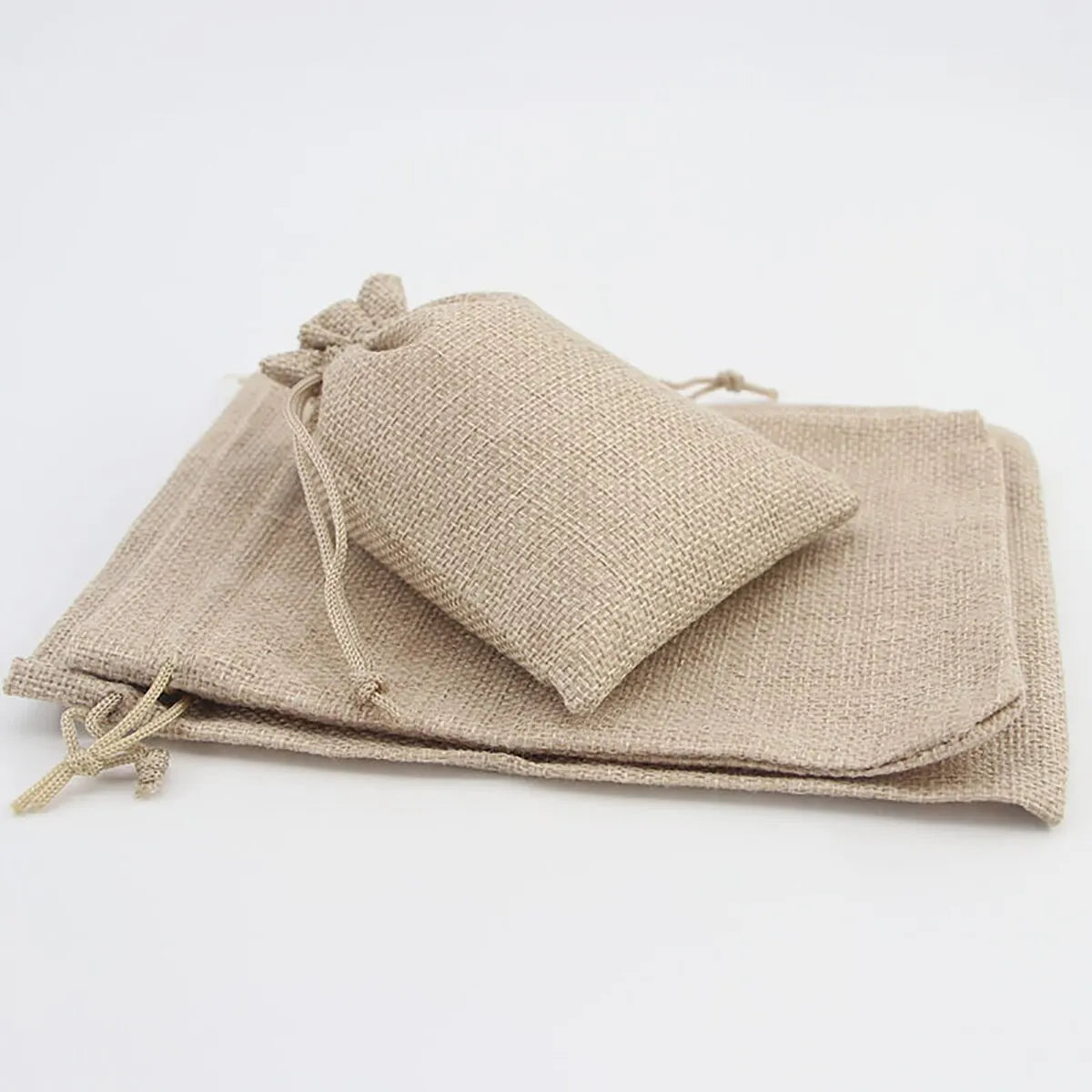 Sac cadeau de poche en coton et chanvre 15-50, sac d'emballage cadeau pour la journée des enfants, emballage de produits de mariage pour bonbons à faire soi-même