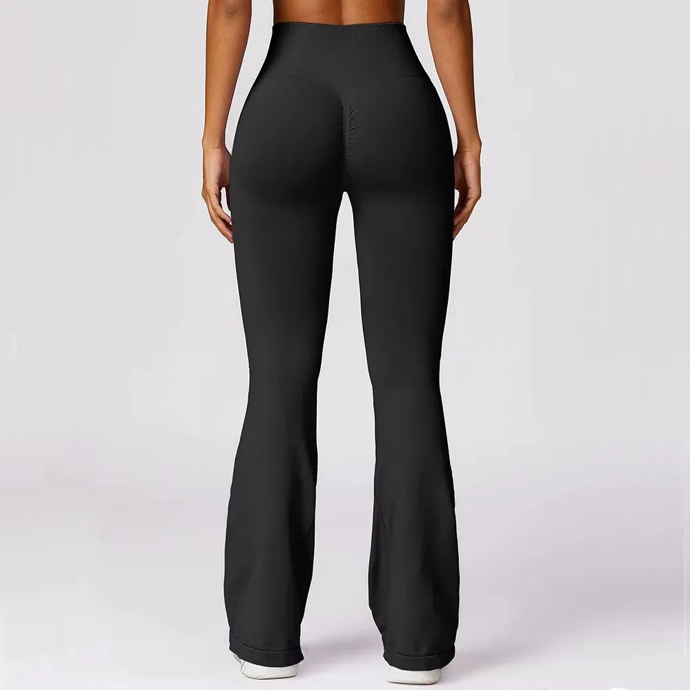 Leggings évasés sans couture pour femmes, pantalons évasés, pantalons de yoga, taille haute, pantalons à jambes larges, pantalons de sport évasés, vêtements de danse, entraînement de gym, fitness
