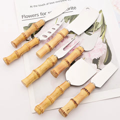 Ensemble de couteaux à fromage en bambou, couverts à fromage, trancheur de fromage en acier inoxydable, Mini couteau couteau à beurre, spatule fourchette outils de cuisine