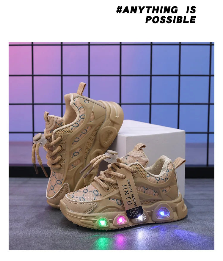 Enfants baskets 2025 printemps nouvelle fille Sneakers1-6 ans décontracté LED enfant chaussures mode filles chaussures chaussures De créateur Tenis De Mujer