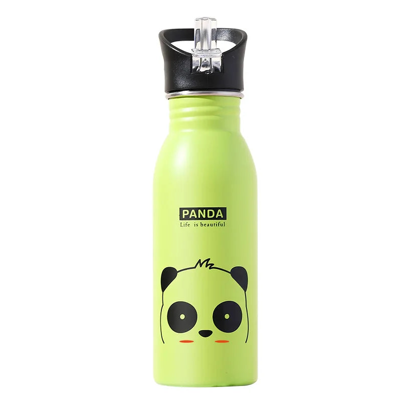 Bouteilles d'eau de sport en acier inoxydable pour enfants, 500ml, Portable, cyclisme en plein air, Camping, vélo, bouilloire