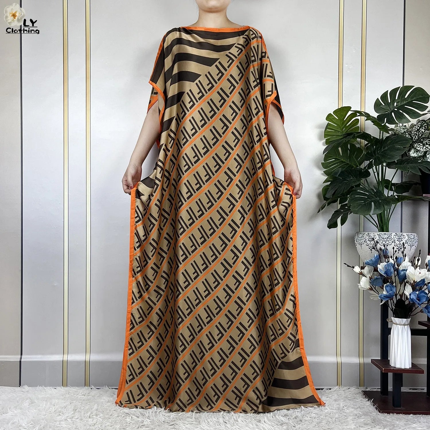 Muslim abayas with belt for women, African maxi dress, elegant evening dress, soft printed turban, new fashion, 2023