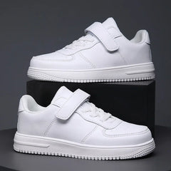 Chaussures noires pour enfants, baskets de sport en cuir pour garçons de 6 à 12 ans, décontractées, de Tennis, nouvelle collection 2024