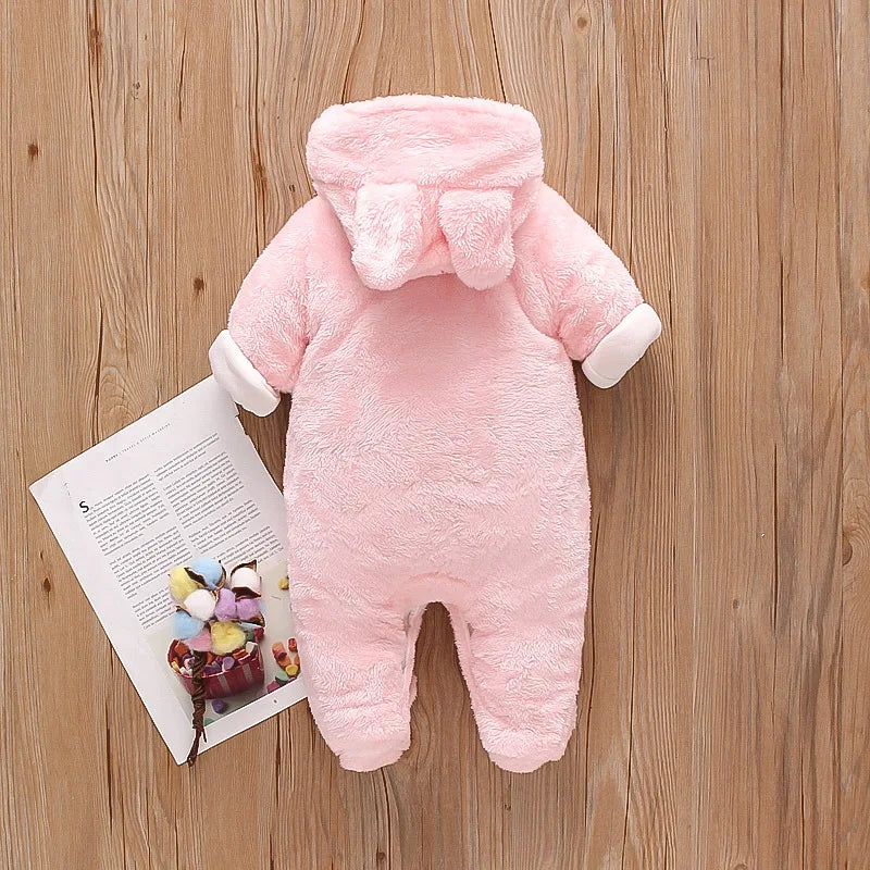 Vêtements d'escalade en peluche pour bébé de 0 à 2 ans, chauds et épais, en coton, avec chien et lapin, dessin animé, nouvelle collection automne et hiver