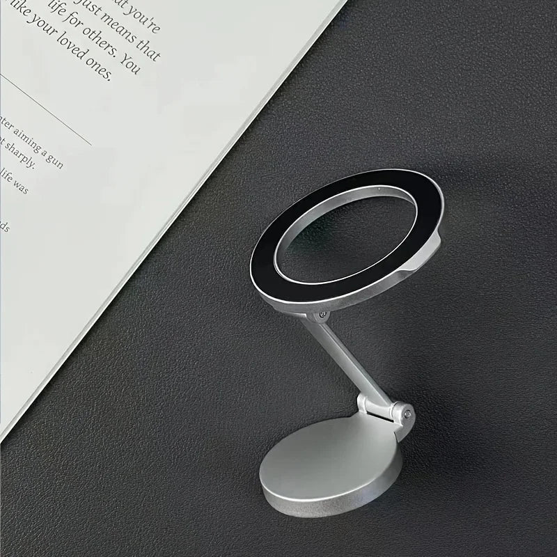 Support de téléphone magnétique pour voiture avec 360 °   Support de tableau de bord pliable rotatif compatible avec tous les smartphones jusqu'à 7 pouces