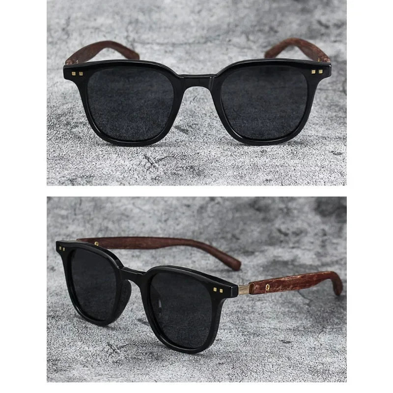 Retro wooden sunglasses for men and women, Mars polarized sunglasses, UV protection glasses, cycling, outdoor activities, street photography
