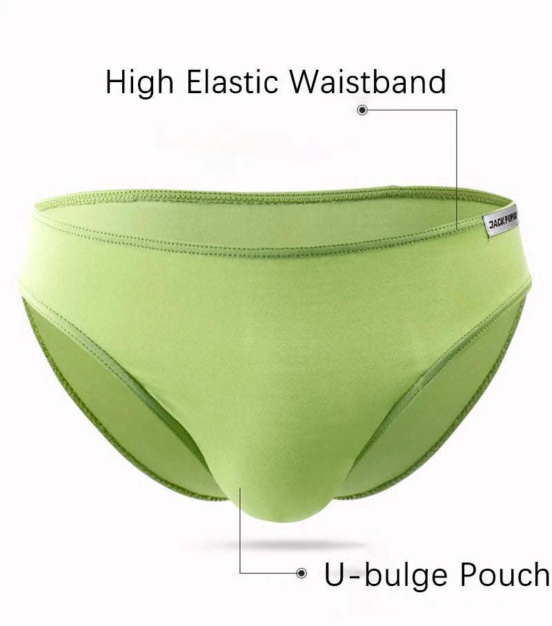 Men's modal underwear, high-quality briefs, soft, breathable, comfortable men's trousers, boxer shorts for young men, sexy U-shaped bulge powder panties