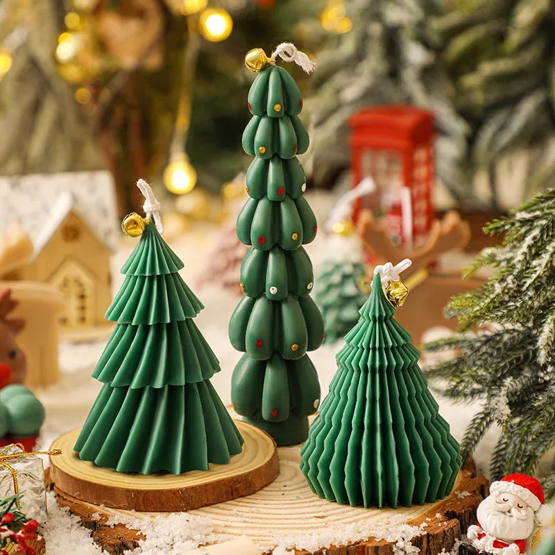 Nouvelle bougie en forme d'arbre de noël bougie d'aromathérapie bougies parfumées de noël bougies faites à la main cadeau décor à la maison vela navidad candele
