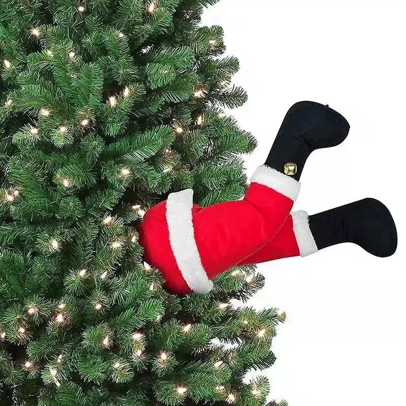 Children's plush Christmas tree decoration, door decoration, Santa's elf legs, home showdown ornaments, gift, surprise supplies