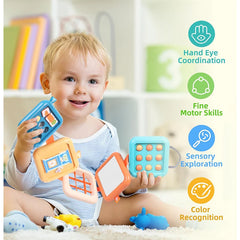 Planche occupée pour tout-petits, jouets sensoriels Montessori pour bébés, motricité Fine, avion de voyage, Cube d'activité, jouets cadeau pour garçons et filles