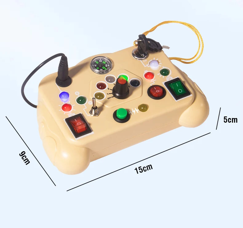 Planche occupée, interrupteur de lumières Led, jouets sensoriels Montessori, Puzzle électrique Portable, jouet éducatif précoce, cadeau pour enfants en bas âge