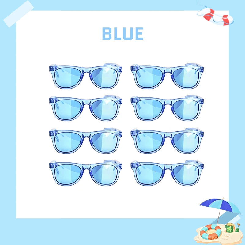 8 - 64pcs enfants lunettes de soleil cadeau de fête en vrac pour les enfants de 3 - 12 ans, lunettes de soleil translucides néon avec Protection UV 400, Pool birthday party Supplies Gift Bag pad