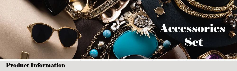 Ensemble de bijoux avec accessoires de fête, colliers de la présidence, boucles d'oreilles, matiques, sans boîte, 86 pièces