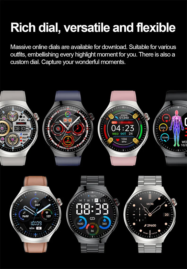 Nouvelle surveillance de la santé montre intelligente examen physique santé Wacth pression artérielle ECG + PPG Sport appel Smartwatch pour Android iOS