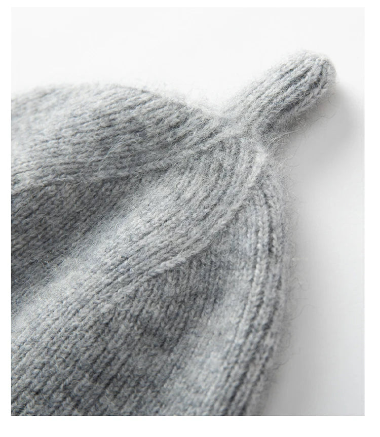 Garder au chaud chapeau d'hiver pour enfants unisexe tricot casquette enfants 100% cachemire Skullies chapeaux pour garçons Bonnet filles casquettes accessoires