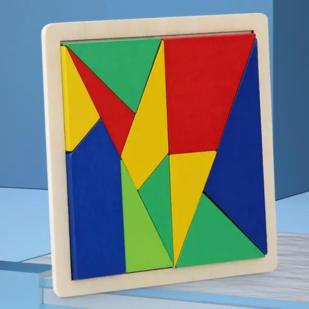 Planche en bois Puzzle enfants éducatif mathématiques Tangram Puzzles jeu jouets pour adultes enfants