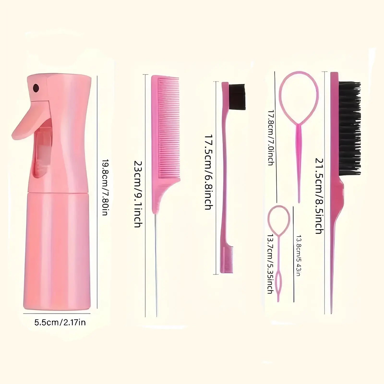 Coiffure enfant en bas âge boucle Topsy Rat queue de poney outils tresse bord brosse ensemble peigne pulvérisateur bouteille accessoires de coiffure enfants filles