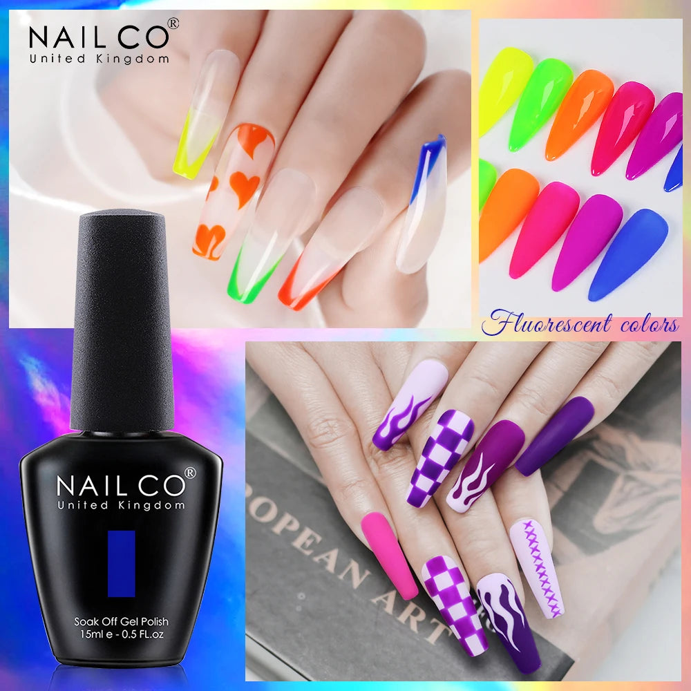 NAILCO 15ml Vernis à ongles Gel Vernis Semi Permanent UV Gel Vernis manucure Vernis Nail Art Nude Gel Poliish