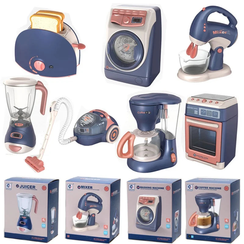 Nouveau ensemble de cuisine électrique simulé, jouets ménagers pour enfants, appareils de simulation, jouets pour enfants, Machine à laver, appareils cadeaux
