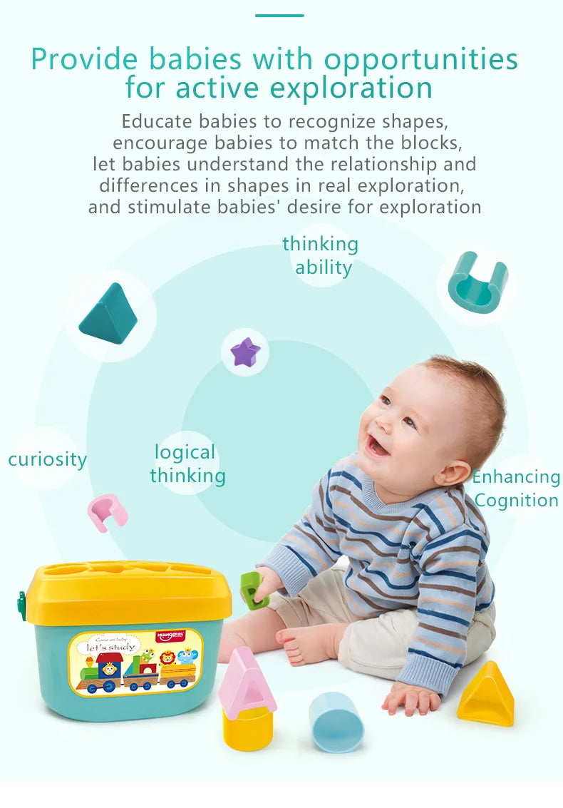 Puzzle jouet pour nourrissons et tout-petits, boîte d'association cognitive de couleur graphique pour éducation précoce