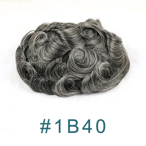 100% cheveux humains hommes toupet naissance des cheveux naturelle pleine peau Pu Base Durable mince 0.1mm hommes perruques unité de remplacement prothèse capillaire
