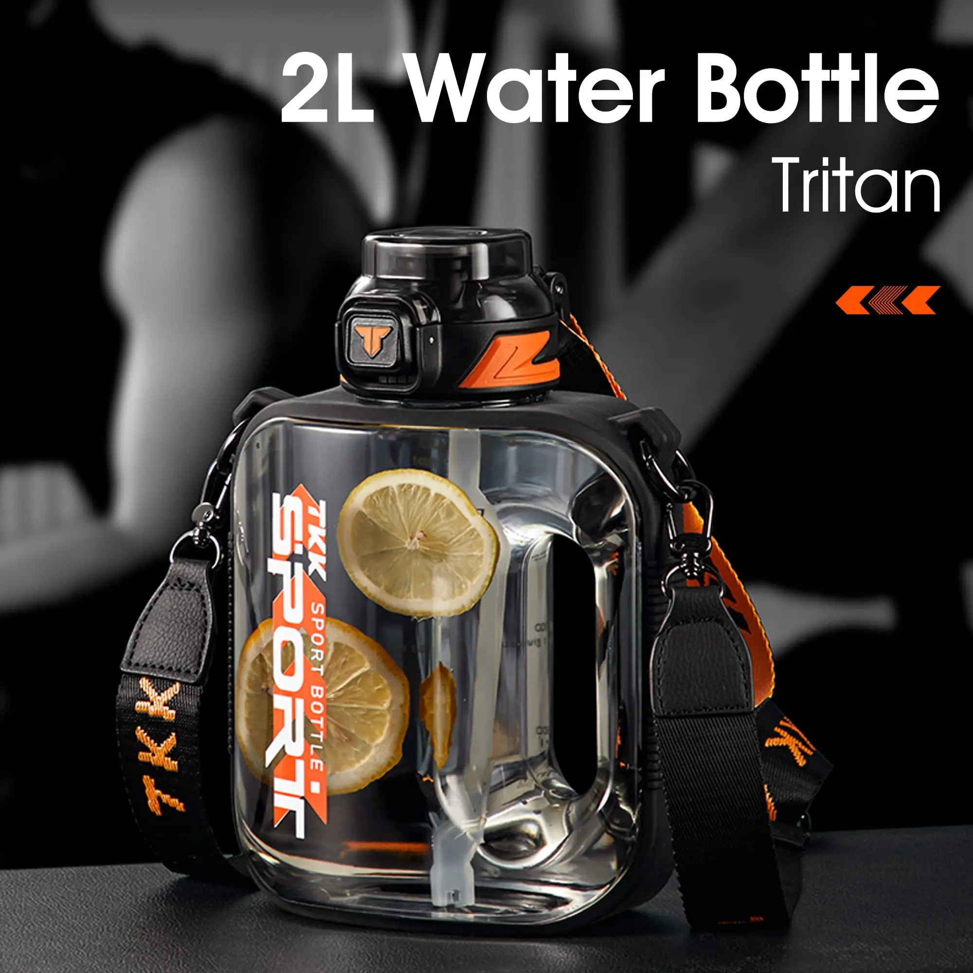 TKK 1/1.6/2L bouteille d'eau de sport TRITAN grande capacité tasse créative résistant à la chaleur en plein air adulte voyage bouilloire salle de sport Fitness cruches