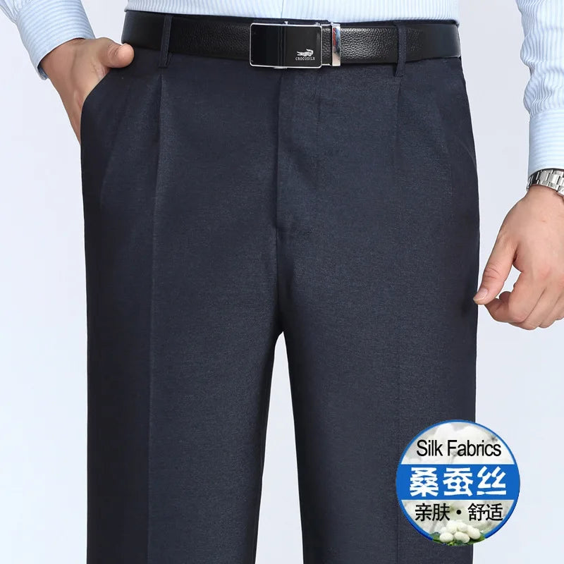 Men's trousers, men's clothing, men's pants, high-waisted trousers, spring/summer trousers, British streetwear style, casual office trousers
