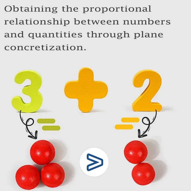 Jouet mathématique en bois pour enfants, outils pédagogiques d'addition et de soustraction, formation à la pensée logique Montessori, jouets mathématiques, éducation préscolaire