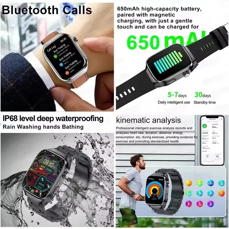 Xiaomi pression artérielle acide uricique graisse corporelle Smartwatch Micro examen physique orgue santé montres Bluetooth appel montre intelligente