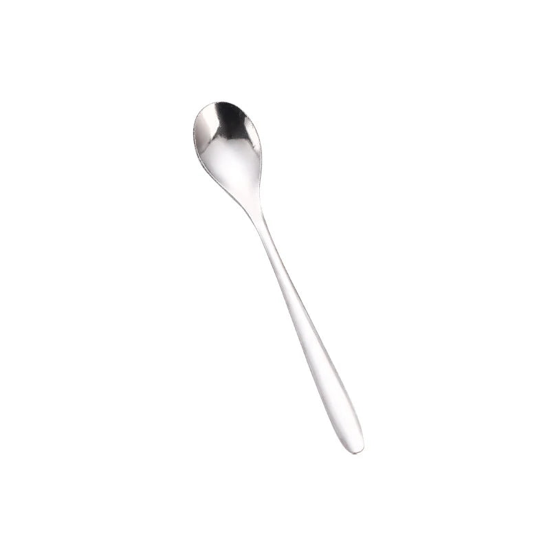 Round, gold-plated stainless steel teaspoons with long handles, for cupcakes, fruit, coffee, honey, desserts, Assad spoon, Britware