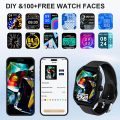 H9 nouvelle montre intelligente 2.01 pouces HD affichage réponse faire appel Message vue Modes de Sport bricolage cadran prévisions météorologiques pour hommes femmes