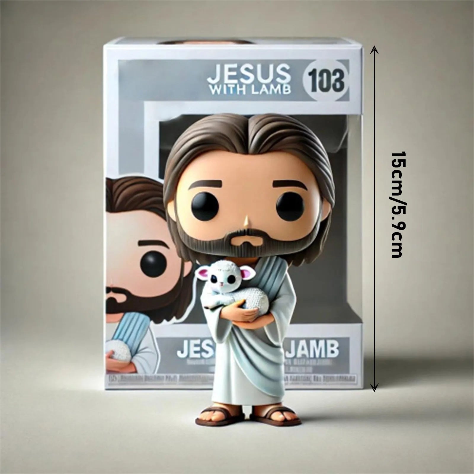 Easter statue in the shape of Jesus, cute new doll, handmade decoration, creative resin decoration for bedroom, home decor, handcrafted gifts for fans