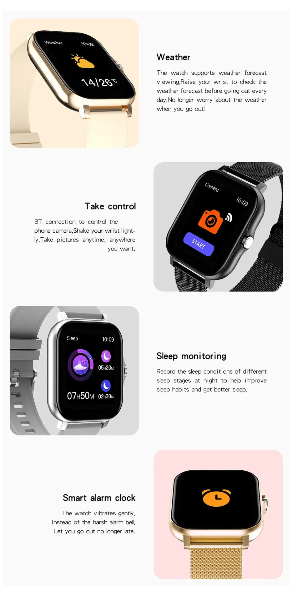 Montre intelligente pour téléphone android. Écran couleur 1,44 pouces, entièrement tactile, appel Bluetooth, montre intelligente, charge magnétique