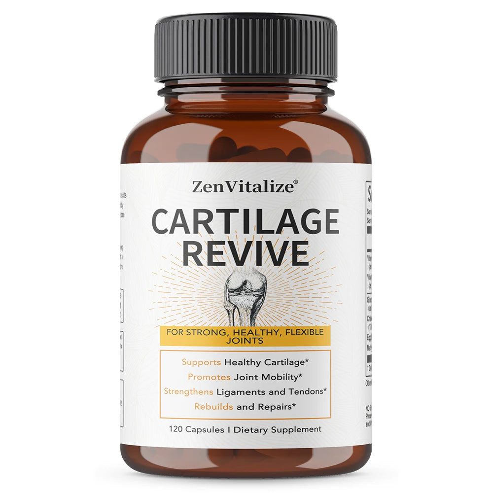 Supplément de régénération du cartilage - Contient un collagène de type II, une glucosamine, MSM, une vitamine D3, une vitamine C - favorise la mobilité articulaire